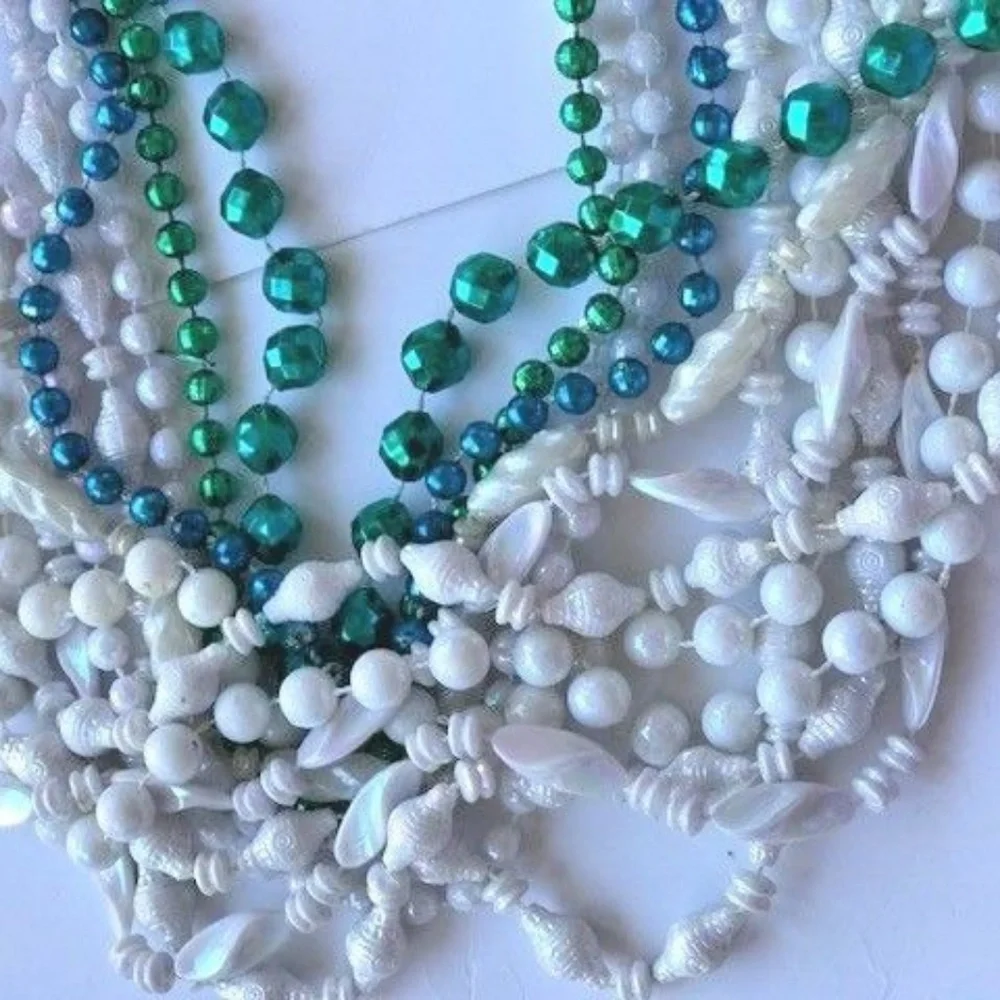 St Patrick's Day throw beads 13 strands 1 Owner Parade Party Vintage